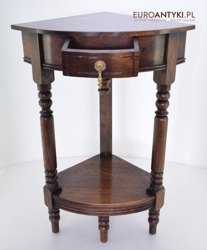 stoliczek rogowy z szufladką stoliczek rogowy z szufladką